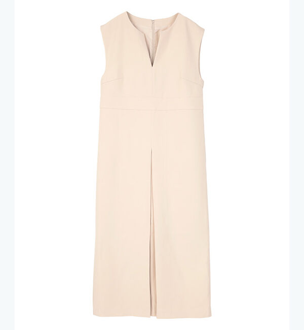 ur's「キーネックフロントタックジャンパースカート」|ワンピース|ライトベージュ