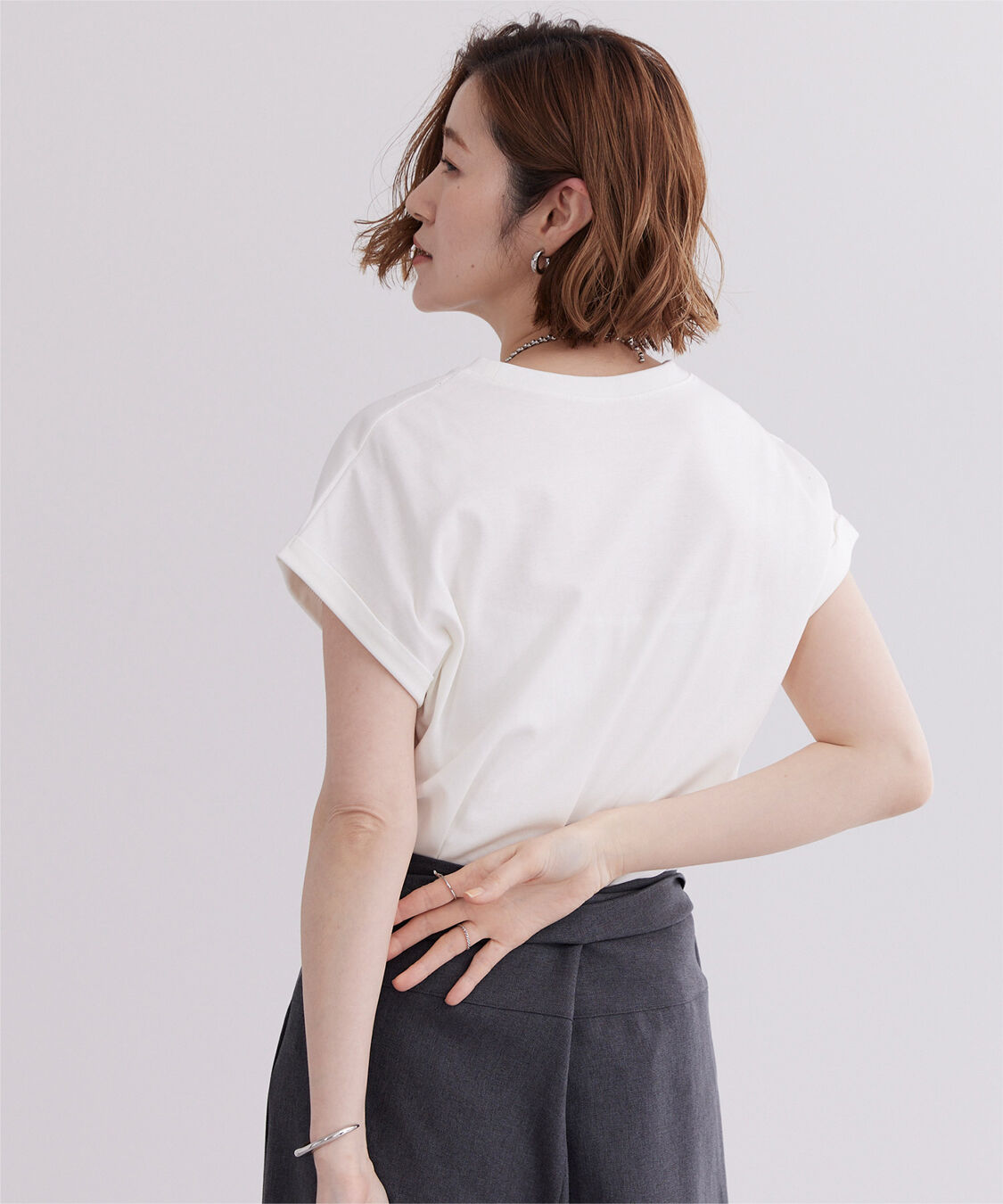 ur's「汗染み防止ダブルカフスTシャツ」|Tシャツ・カットソー|