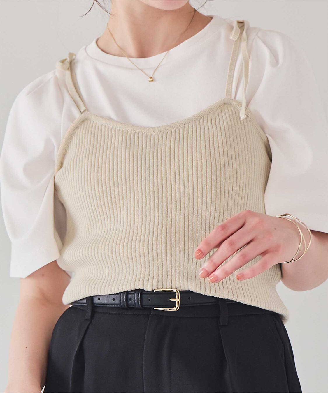 titivate「ショルダーリボンキャミソール」|キャミソール|