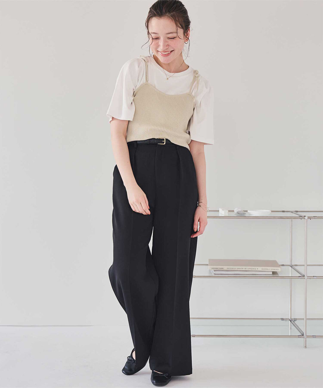 titivate「ショルダーリボンキャミソール」|キャミソール|