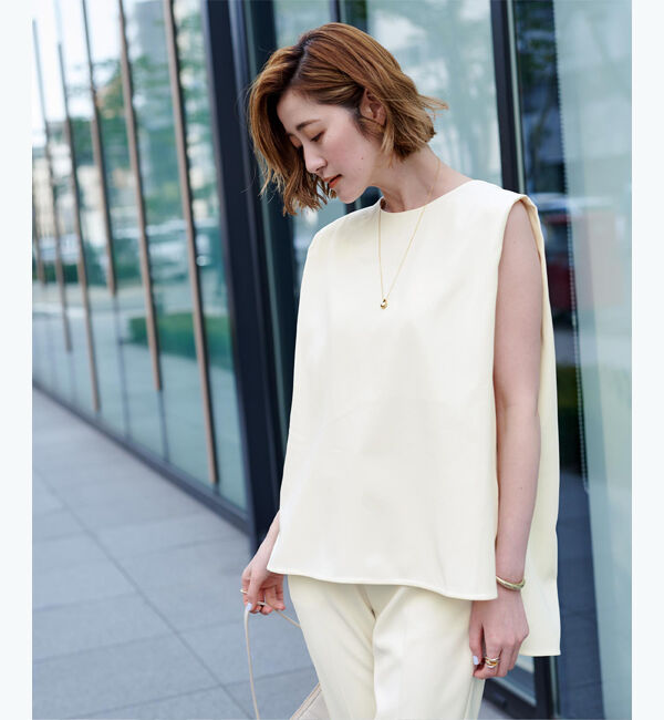 ur's「ショルダータックサイドスリットトップス」|Tシャツ・カットソー|