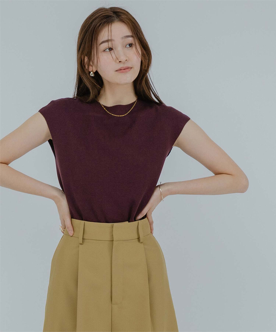 ur's「プチハイネックフレンチスリーブニット」|ニット・セーター|