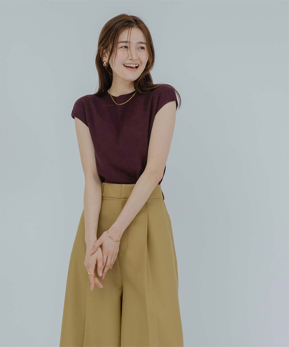 ur's「プチハイネックフレンチスリーブニット」|ニット・セーター|