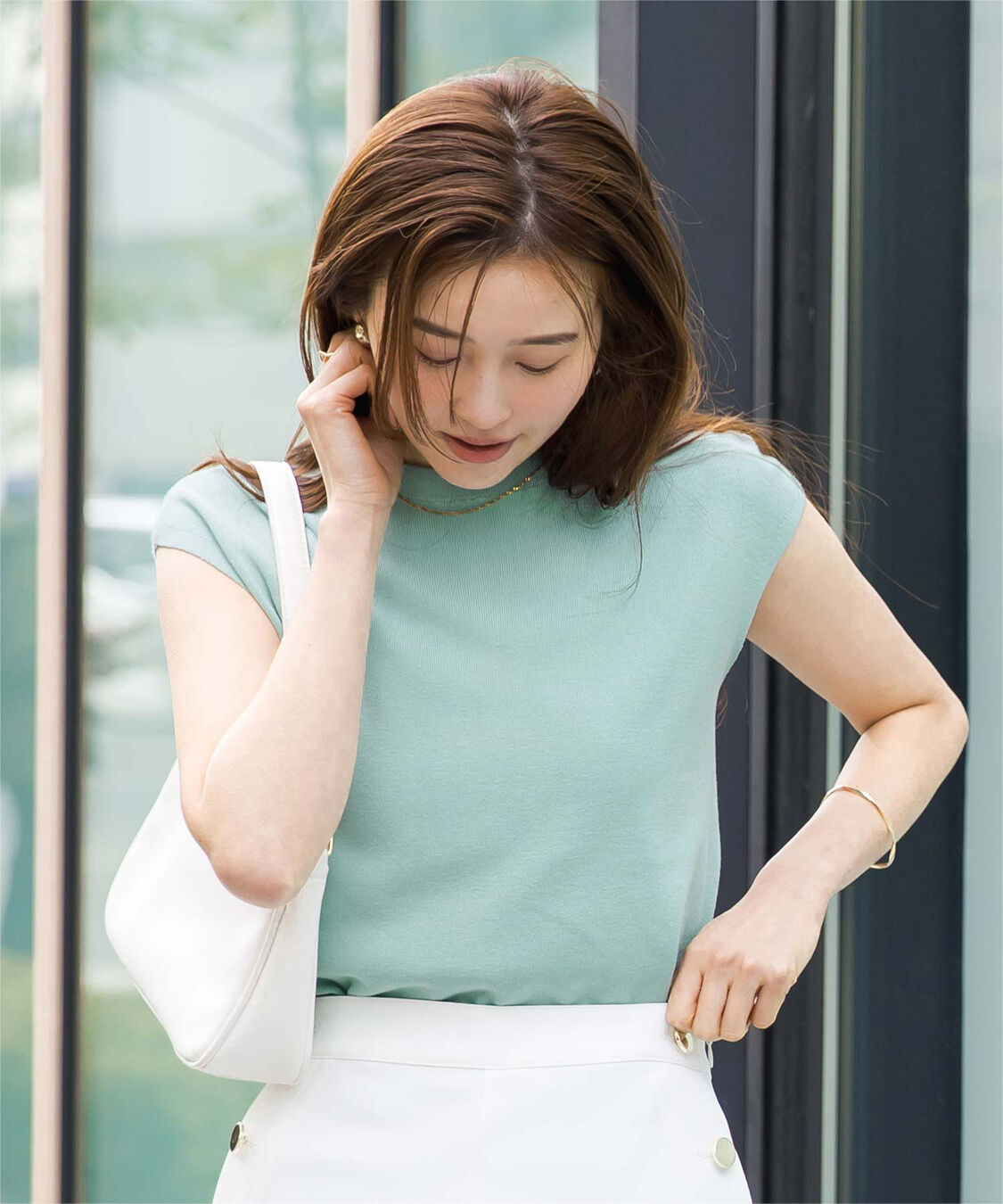 ur's「プチハイネックフレンチスリーブニット」|ニット・セーター|