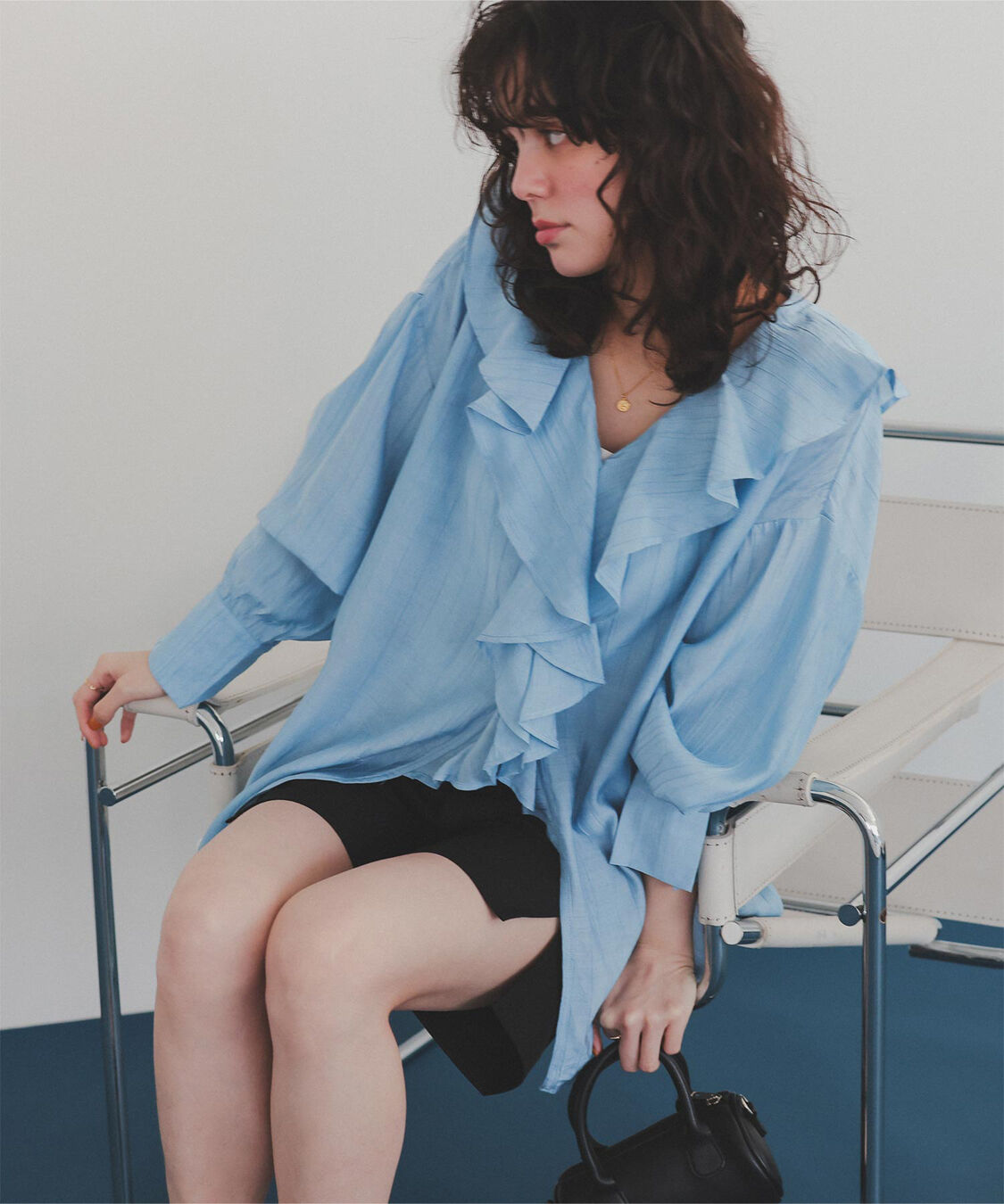 titivate「フリルカラーオーバーブラウス」|シャツ・ブラウス|