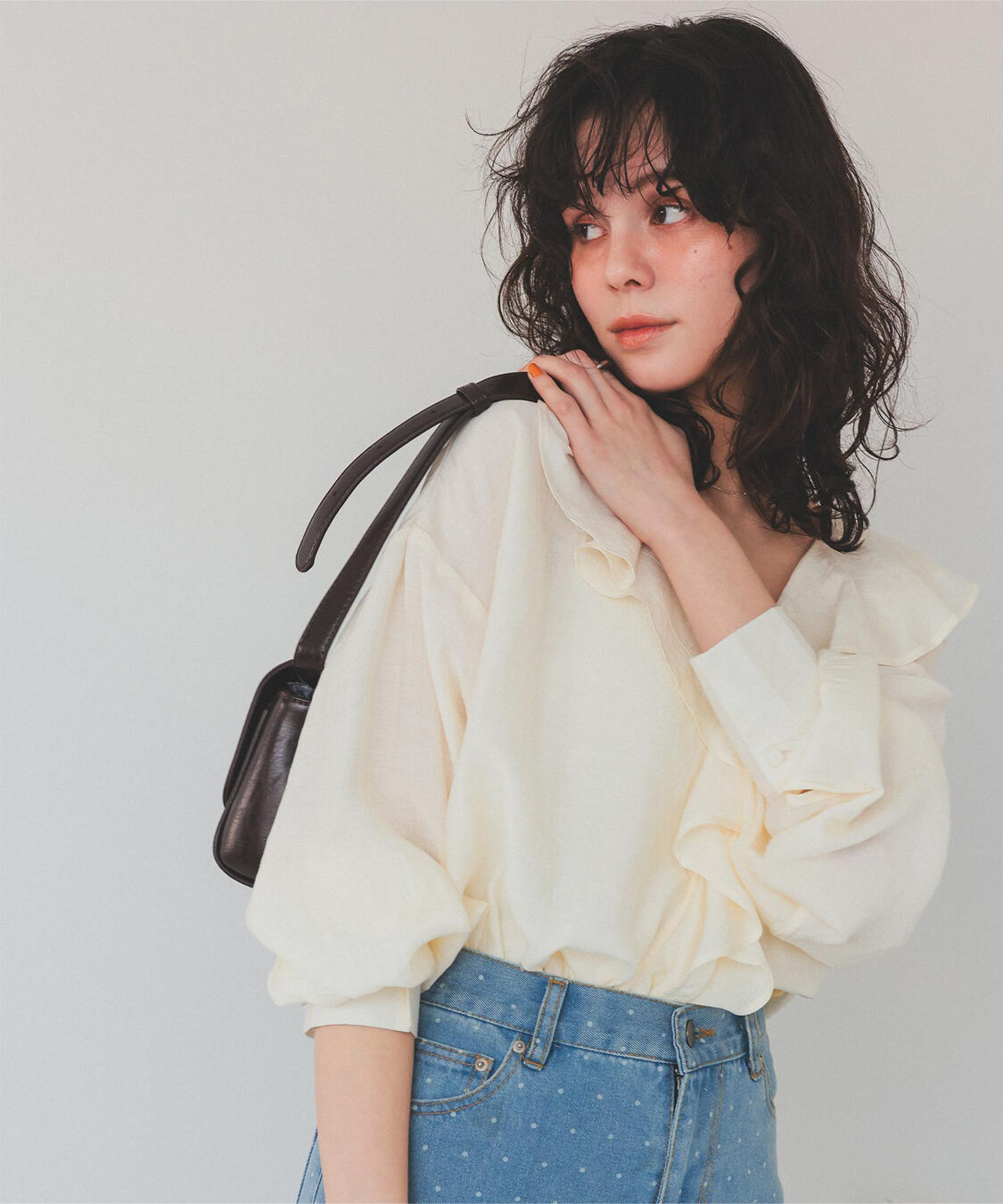 titivate「フリルカラーオーバーブラウス」|シャツ・ブラウス|