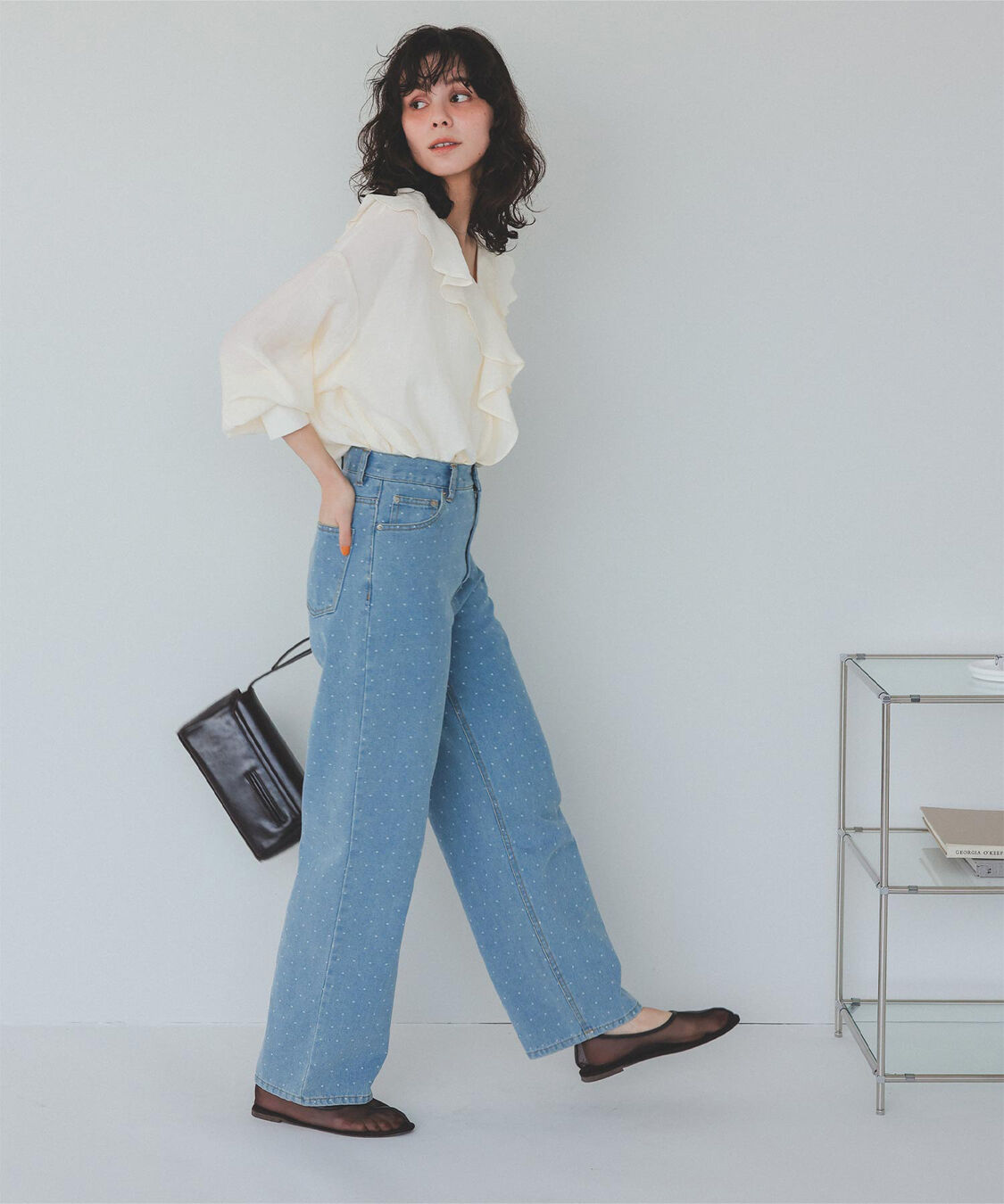 titivate「フリルカラーオーバーブラウス」|シャツ・ブラウス|