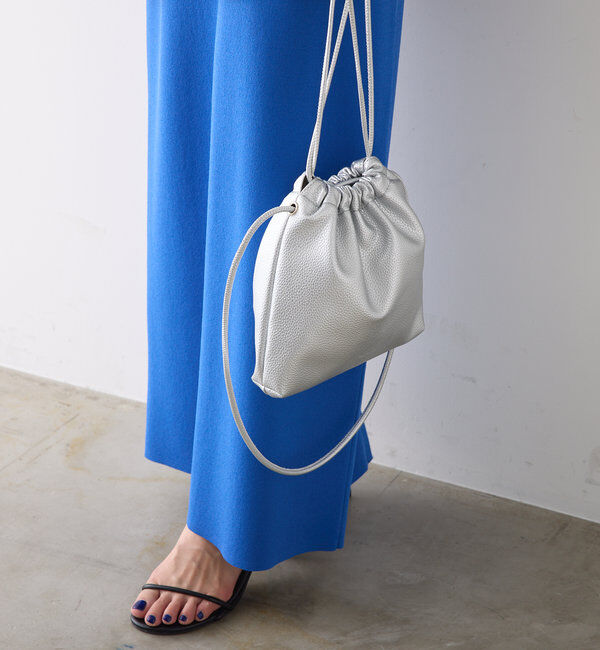  「フェイクレザー巾着バッグ」|ショルダー・メッセンジャー|