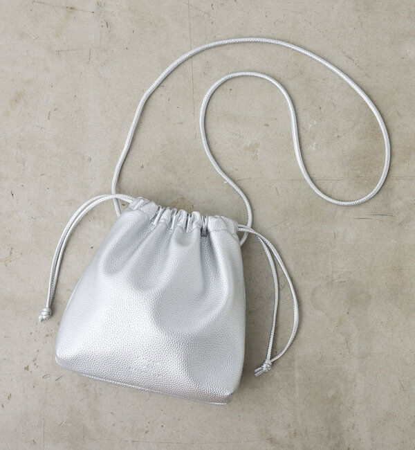  「フェイクレザー巾着バッグ」|ショルダー・メッセンジャー|