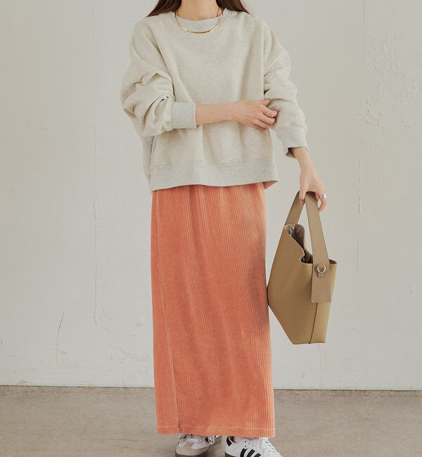  「【低身長・高身長対応】ストレッチコールスカート」|スカート|