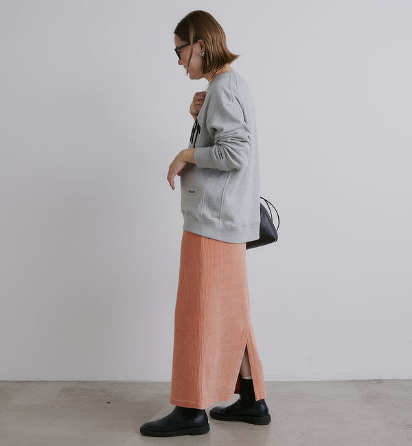  「【低身長・高身長対応】ストレッチコールスカート」|スカート|