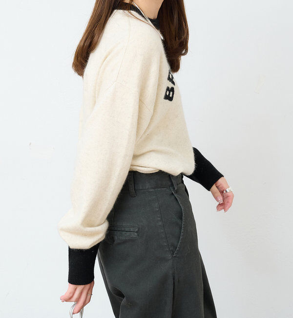  「インターシャロゴニットプルオーバー」|ニット・セーター|