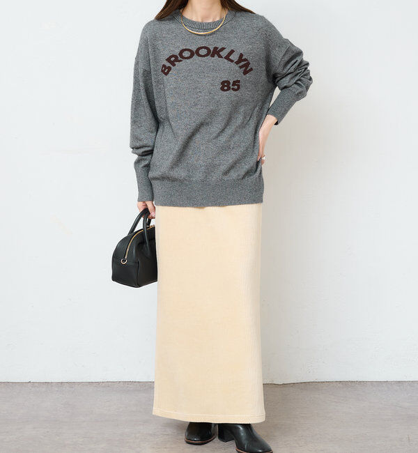  「インターシャロゴニットプルオーバー」|ニット・セーター|