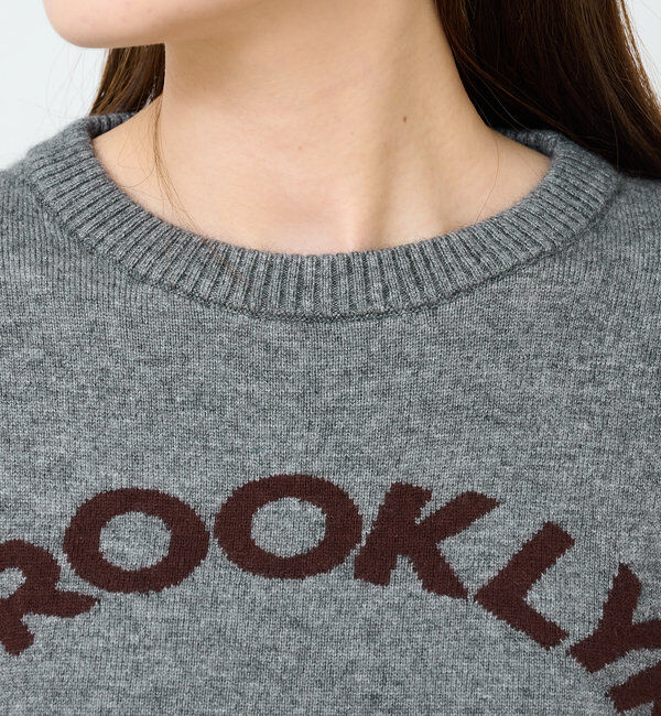  「インターシャロゴニットプルオーバー」|ニット・セーター|