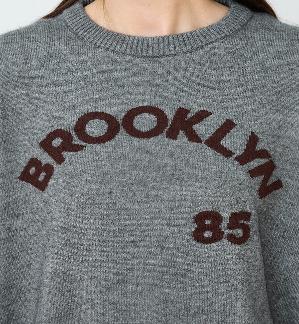  「インターシャロゴニットプルオーバー」|ニット・セーター|