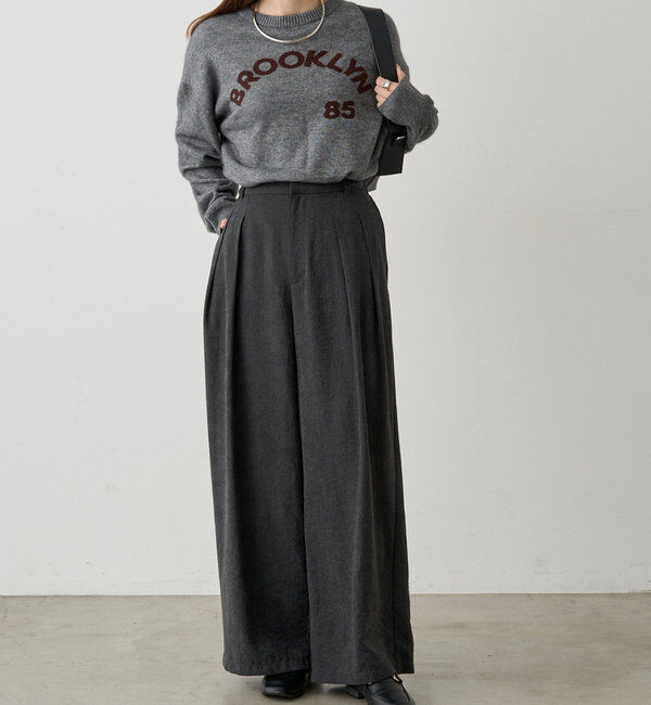  「インターシャロゴニットプルオーバー」|ニット・セーター|