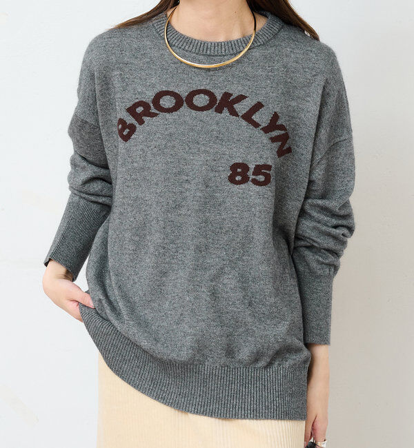  「インターシャロゴニットプルオーバー」|ニット・セーター|