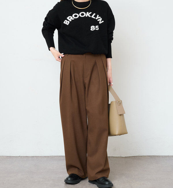  「インターシャロゴニットプルオーバー」|ニット・セーター|