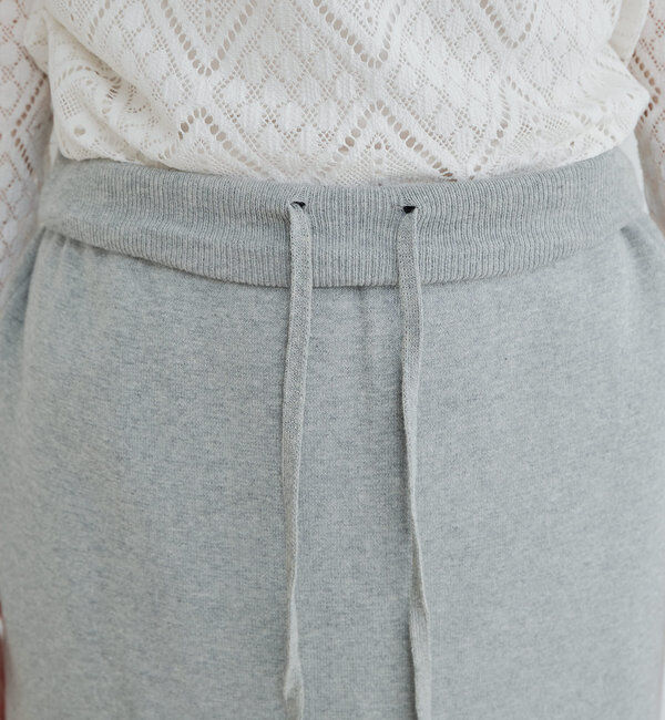  「【Du noir】ミラノリブニットナロースカート」|スカート|