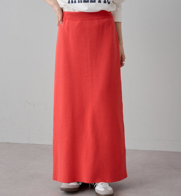  「【Du noir】ミラノリブニットナロースカート」|スカート|