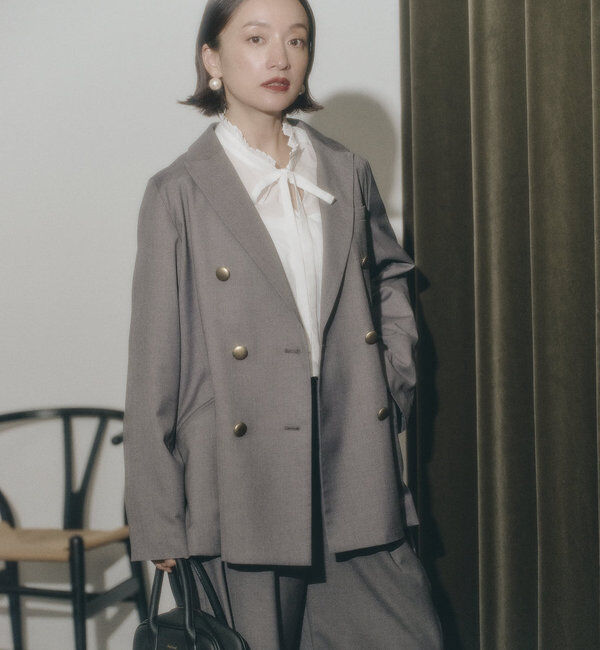  「TRダブルデザインテーラードジャケット」|テーラードジャケット|グレー
