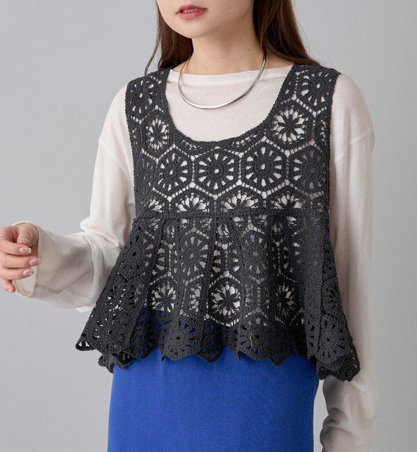  「カギ針編み風ビスチェ」|ニット・セーター|