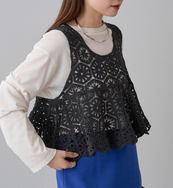  「カギ針編み風ビスチェ」|ニット・セーター|