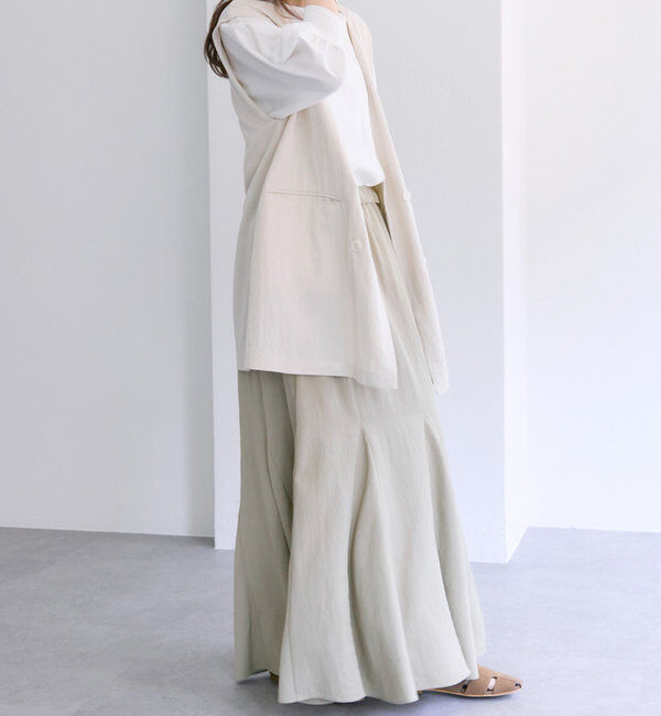  「【リバイバル】ノーカラーダブルデザインジレベスト」|ダウンベスト・ベスト|