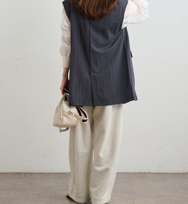  「【リバイバル】ノーカラーダブルデザインジレベスト」|ダウンベスト・ベスト|