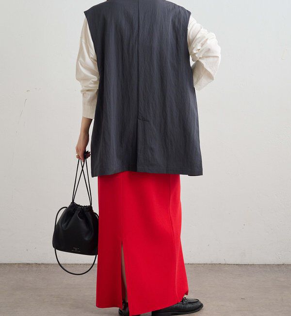  「【リバイバル】ノーカラーダブルデザインジレベスト」|ダウンベスト・ベスト|