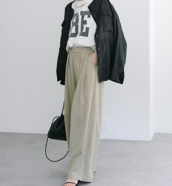  「ラミーノーカラーサファリジャケット」|テーラードジャケット|