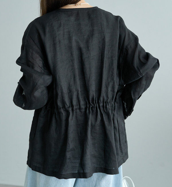  「ラミーノーカラーサファリジャケット」|テーラードジャケット|