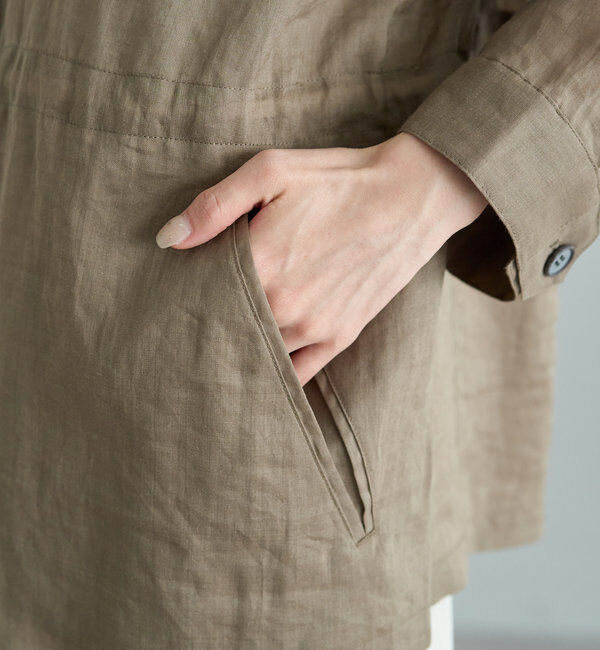  「ラミーノーカラーサファリジャケット」|テーラードジャケット|