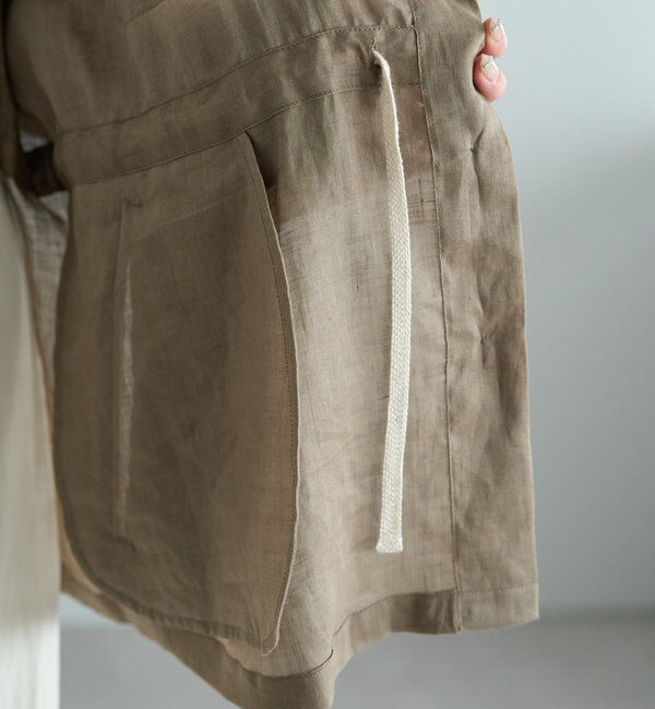  「ラミーノーカラーサファリジャケット」|テーラードジャケット|