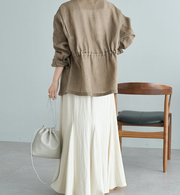  「ラミーノーカラーサファリジャケット」|テーラードジャケット|