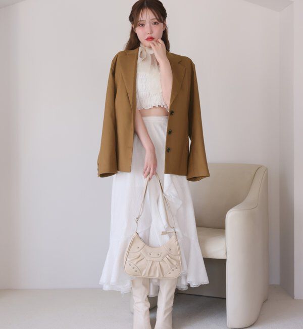  「スタッズ付きシャーリングホーボーバッグ」|ショルダー・メッセンジャー|