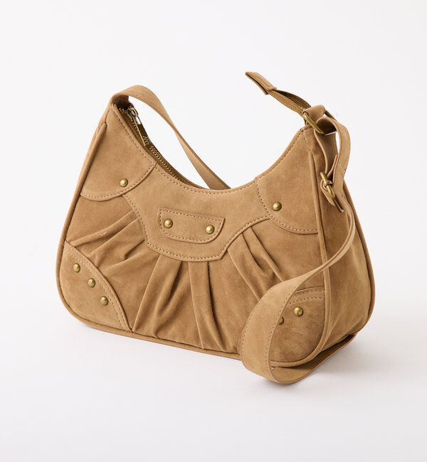  「スタッズ付きシャーリングホーボーバッグ」|ショルダー・メッセンジャー|