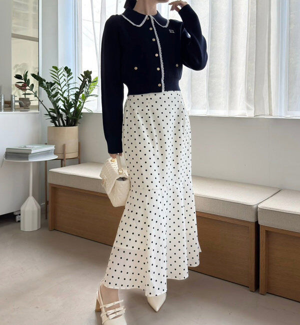  「ロゴ入りニットセットアップ」|ワンピース|