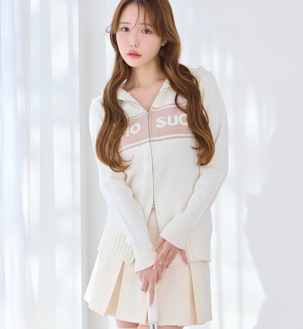  「ジップロゴジャガードニット」|ニット・セーター|