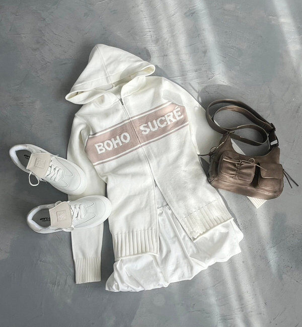  「ジップロゴジャガードニット」|ニット・セーター|