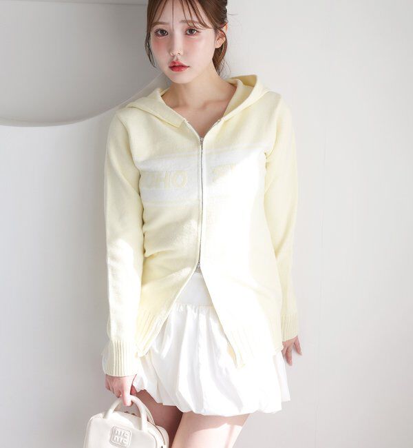  「ジップロゴジャガードニット」|ニット・セーター|