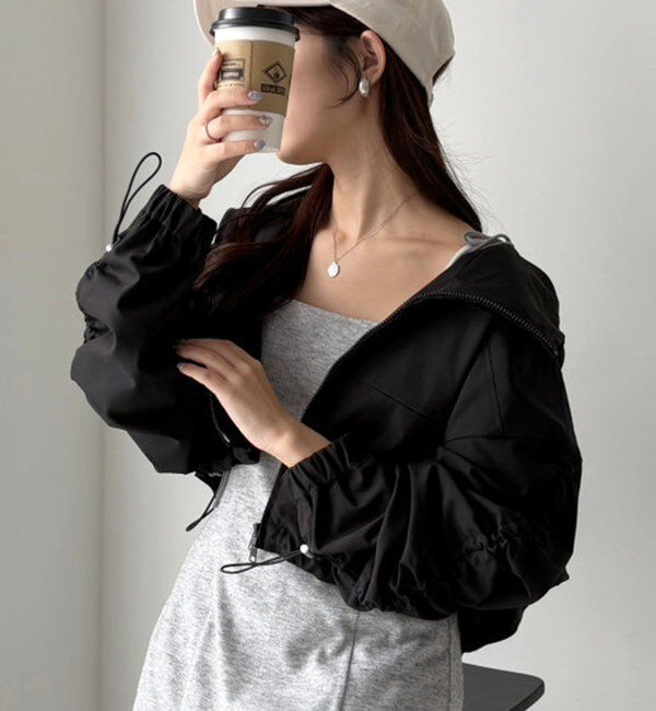  「ドロストショートマウンテンパーカー」|ダウンベスト・ベスト|