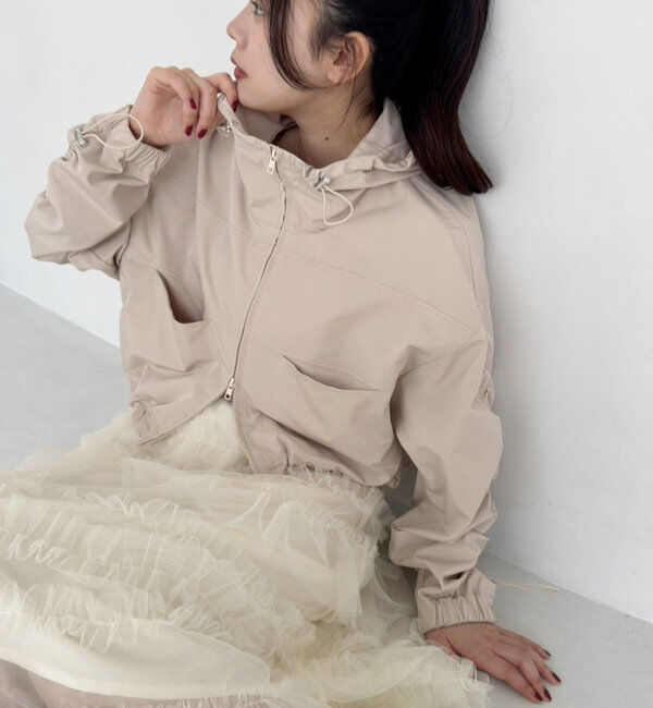  「ドロストショートマウンテンパーカー」|ダウンベスト・ベスト|