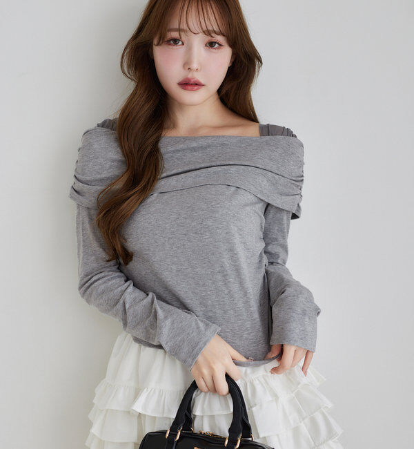  「オフショルトップス」|プルオーバー|