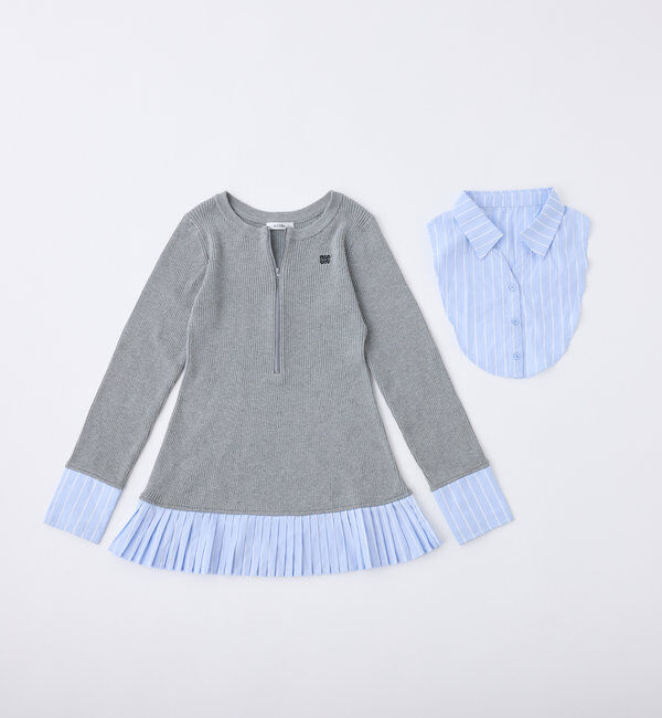  「Nono企画/ドッキングプリーツワンピ」|ワンピース|