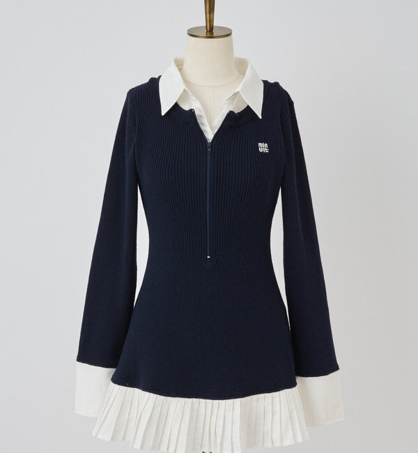  「Nono企画/ドッキングプリーツワンピ」|ワンピース|