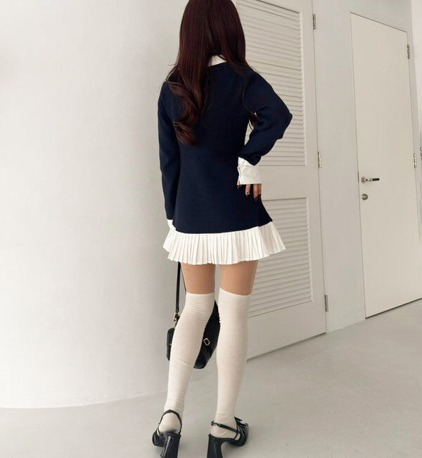  「Nono企画/ドッキングプリーツワンピ」|ワンピース|