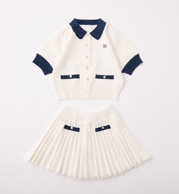  「ポロ襟半袖ニットセットアップ」|ワンピース|