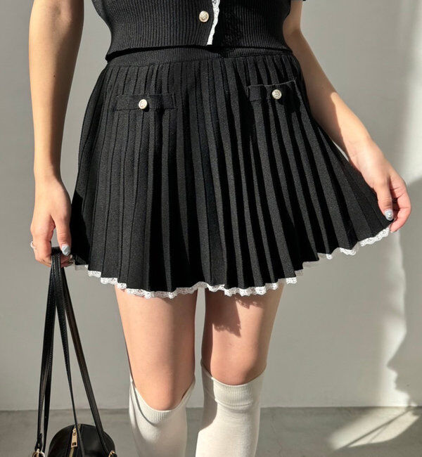  「ポロ襟半袖ニットセットアップ」|ワンピース|