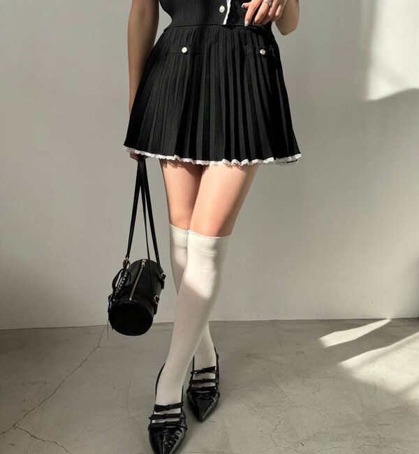  「ポロ襟半袖ニットセットアップ」|ワンピース|